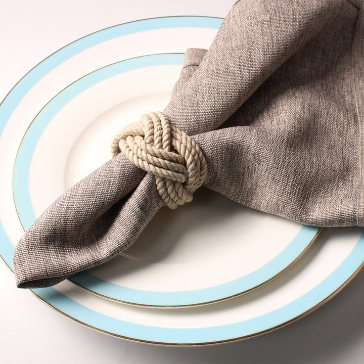 Skanto | Flettet Jute Serviett Ring - Sett med 10