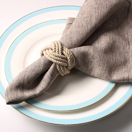Skanto | Flettet Jute Serviett Ring - Sett med 10