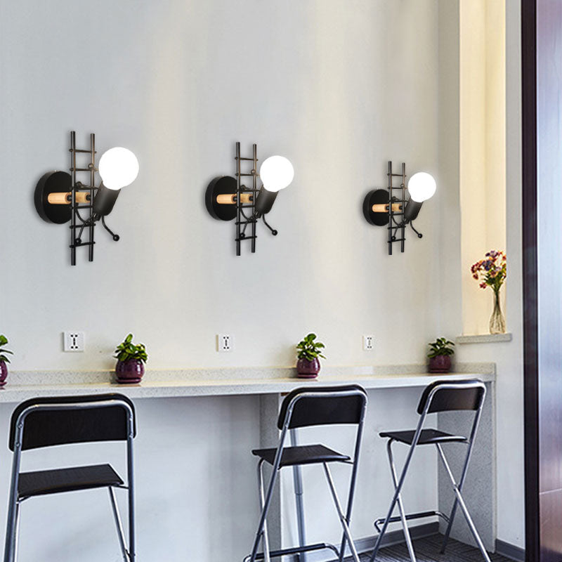 Mini Man Robot Kunst Vegglampe | Skanto