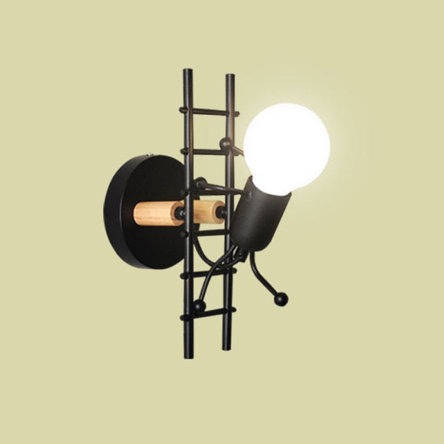 Mini Man Robot Kunst Vegglampe | Skanto