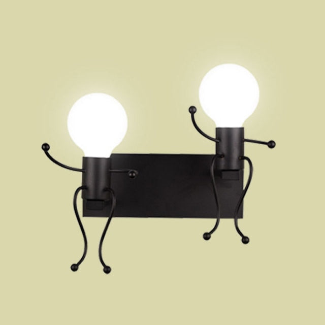 Mini Man Robot Art Vegglampe | Skanto