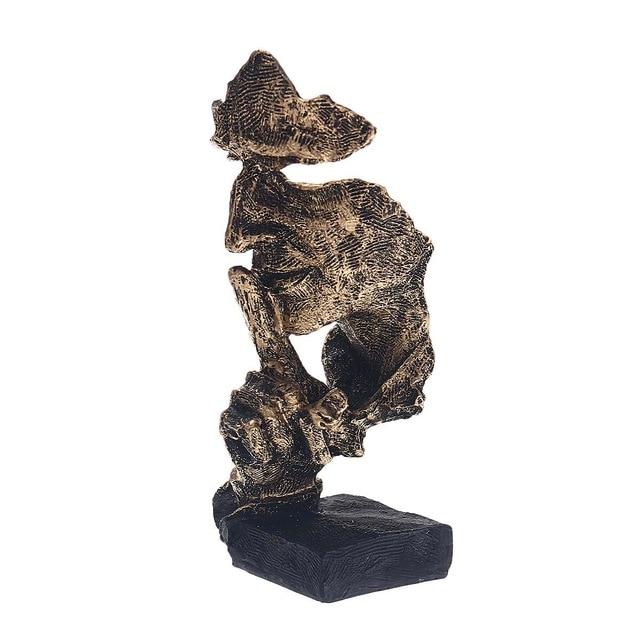 Skanto | Abstrakt Gull Skulptur "NordicLine" – Moderne Skandinavisk Dekorasjon