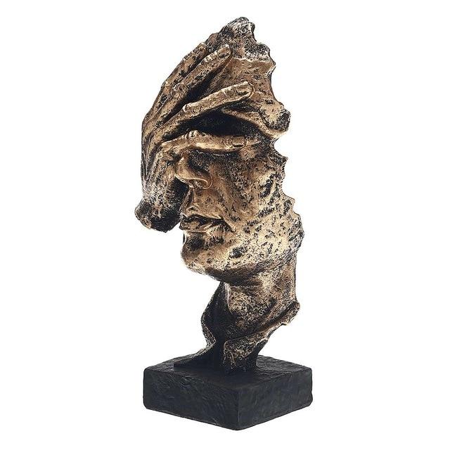 Skanto | Abstrakt Gull Skulptur "NordicLine" – Moderne Skandinavisk Dekorasjon