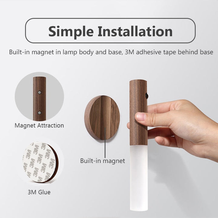 Trådlampe LED Smart Sensor Nattvegglampe | Skanto