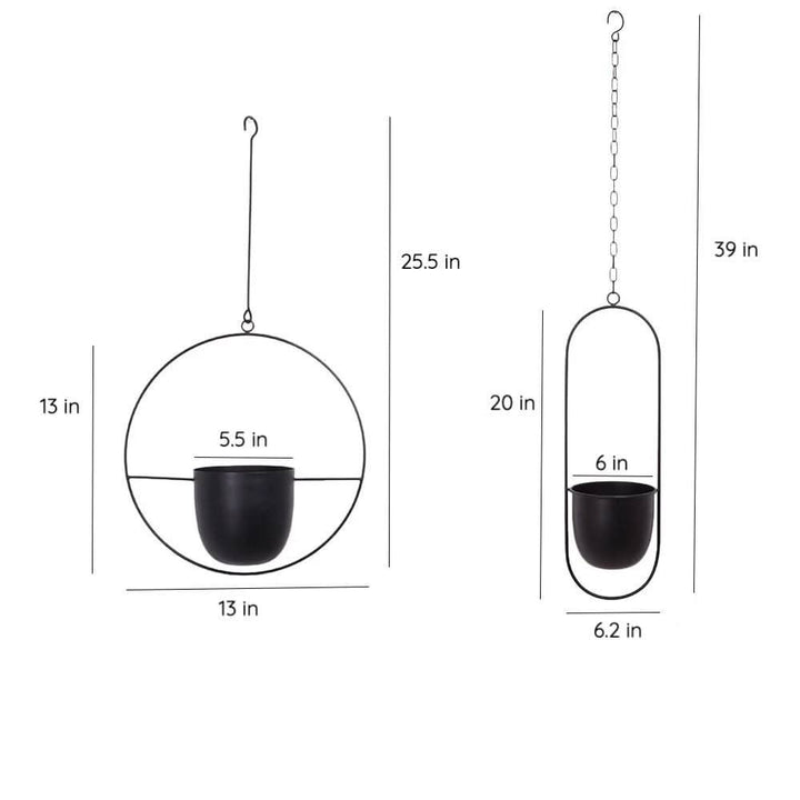 Wandhengender Pflanzenhalter aus Metall – FloraFrame