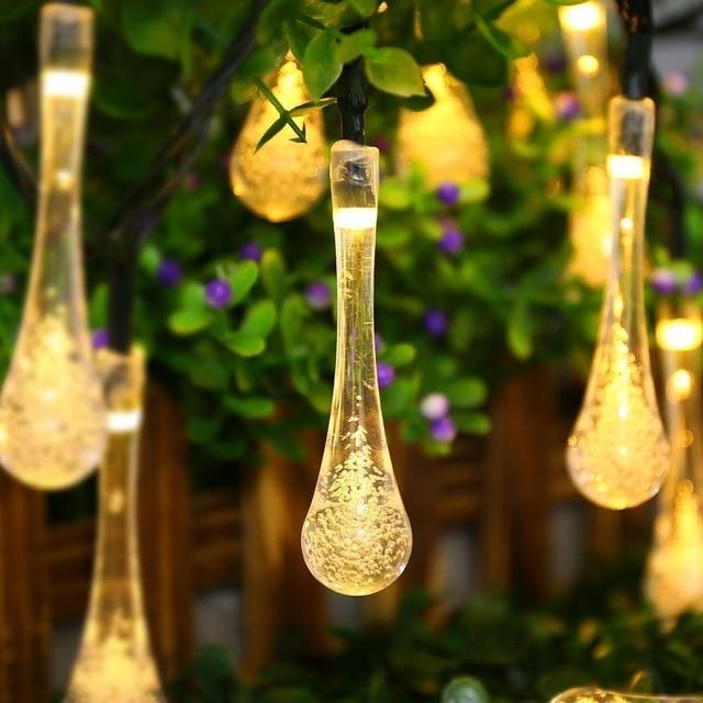 Skanto | LumiDew Soldråper Lyskilder | Solcelledrevet LED Lyskilder for Hage & Terrasse | Varm Hvit, Hvit & Flerfarget