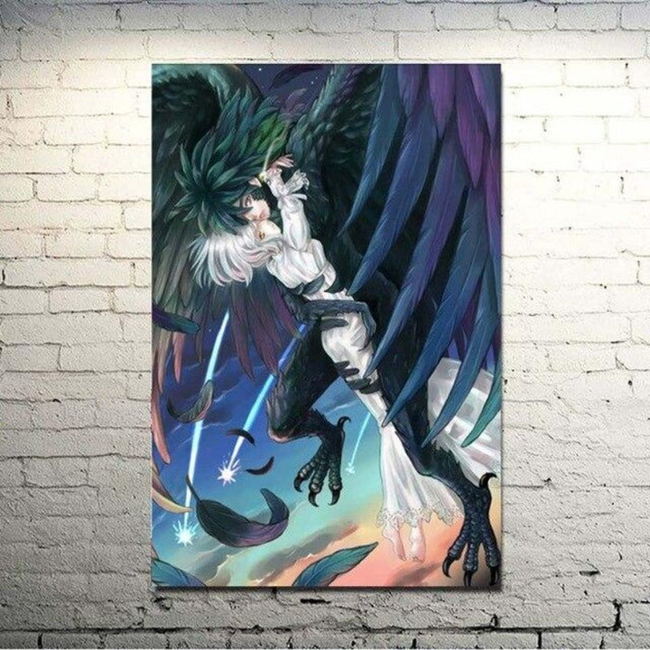 Magiske Anime Venner - Lerret Veggkunst Maleri