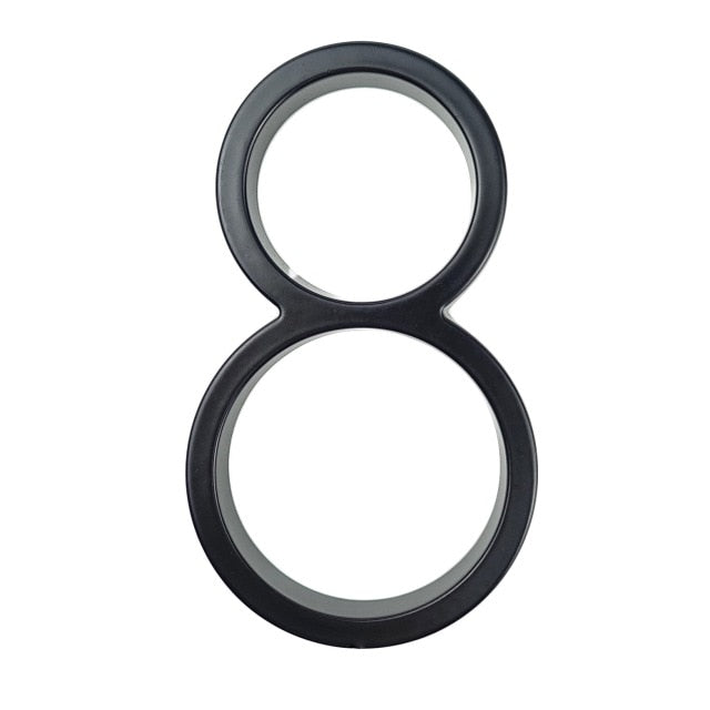 Skanto | Royelux Moderne Husnumre - Rustfritt Sinklegering, Svart Finish, 5" Høy