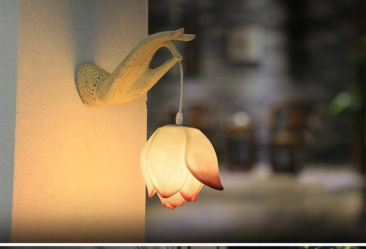 Moderne Kreativ Kinesisk Lotus Vegglampe | Skanto