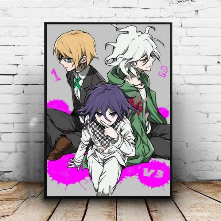 Hope's Peak Anime - Lærred Veggkunst Maleri