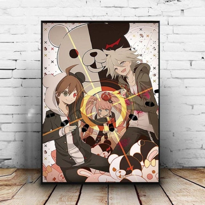 Hope's Peak Anime - Lærred Veggkunst Maleri