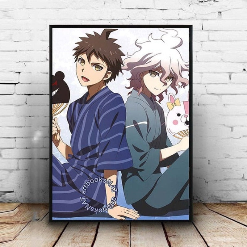 Hope's Peak Anime - Lærred Veggkunst Maleri