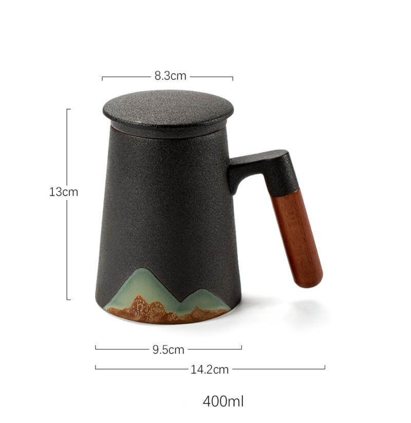 Mountain Art Keramiske Te Kopper Med Filter | Skanto