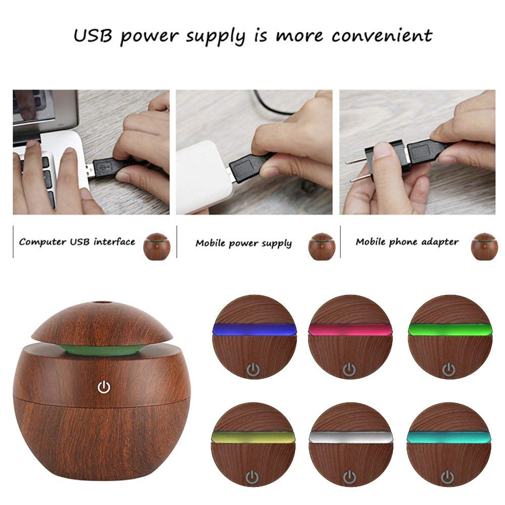 Kreativ Fargerik LED Ultralyd Aroma Diffuser | Skanto