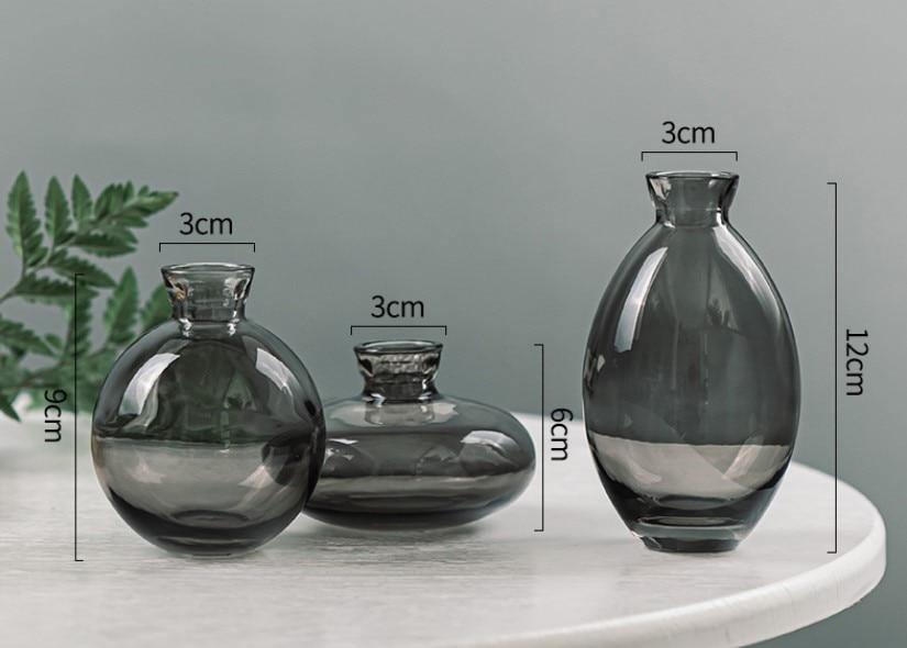 Skanto | TrioVase Glassvase Sett | Stilig Design | Perfekt Dekorasjon | Tilgjengelig i forskjellige farger