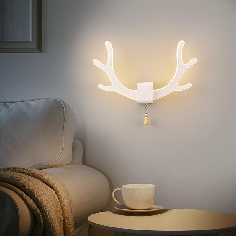 Kreativ hjort horn vegglampe med bevegelsessensor | Skanto