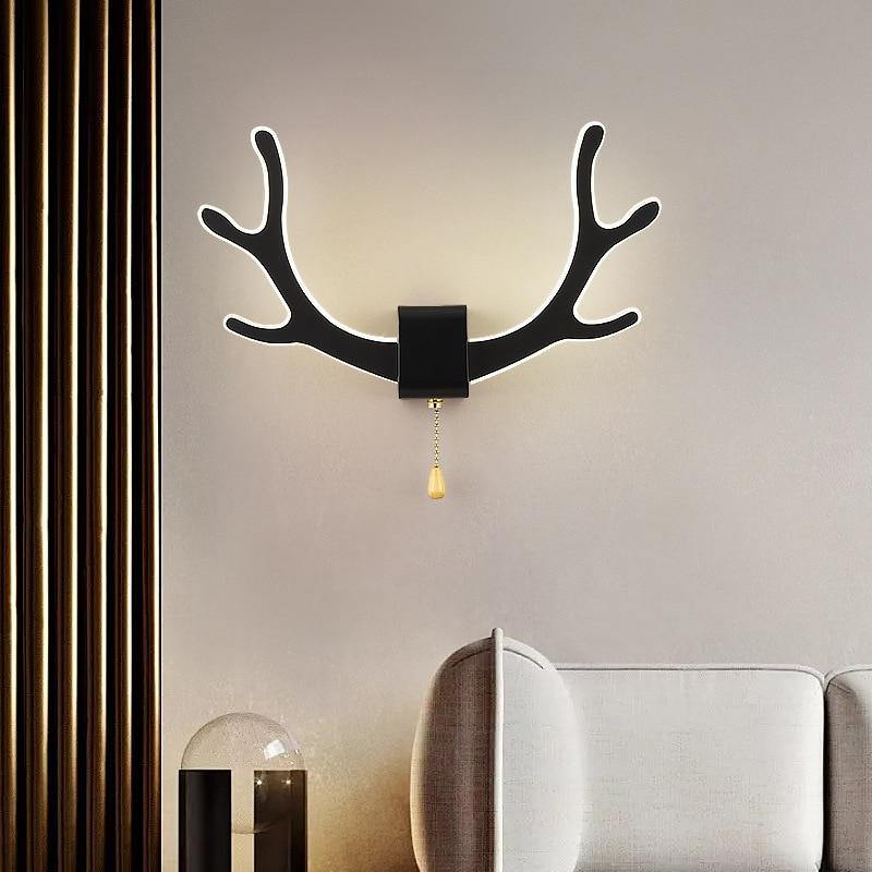 Kreativ hjort horn vegglampe med bevegelsessensor | Skanto
