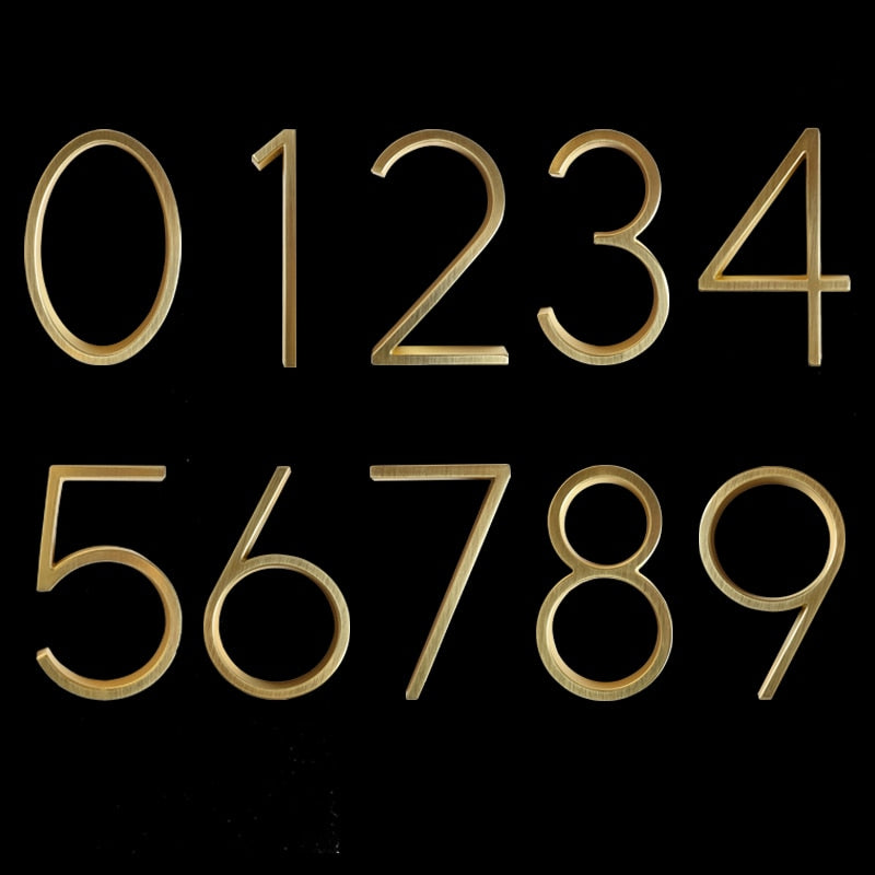 Skanto | Gold Modern House Numbers