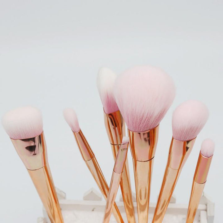 Rose Gold Kontur Makeup Pinsel - 7 Dels Sett | Skanto
