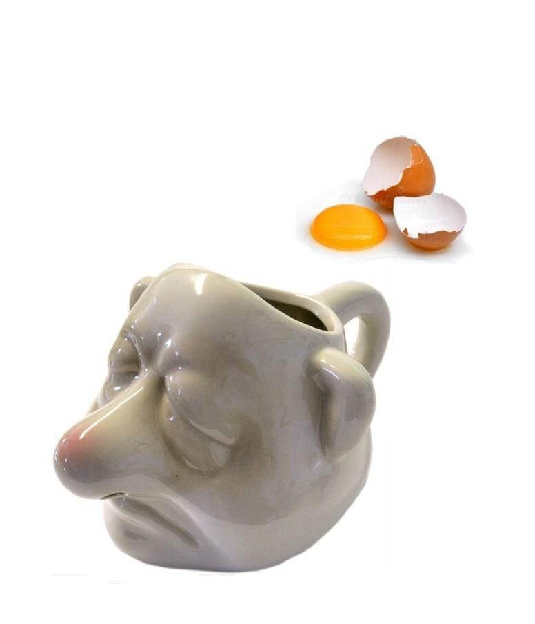 Keramisk tegneserie-eggeplommeseparator