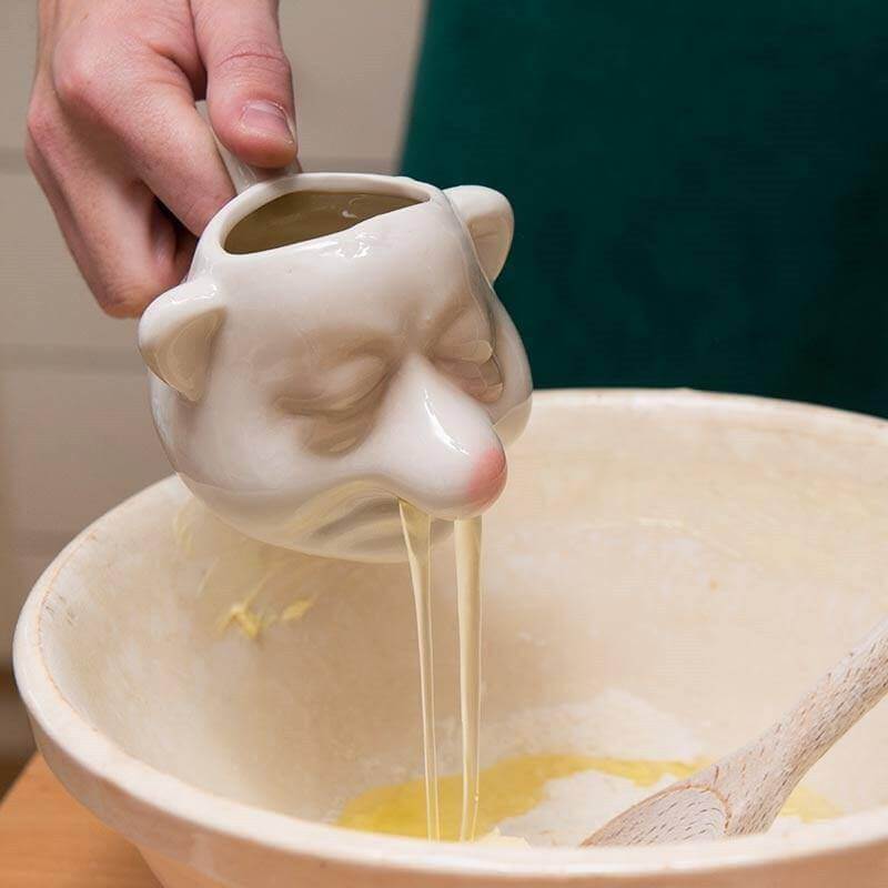 Keramisk tegneserie-eggeplommeseparator