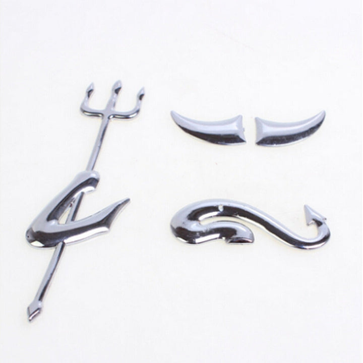 Skanto | 3D Morsom Lite Djevel Demon Horn Sticker for Biler