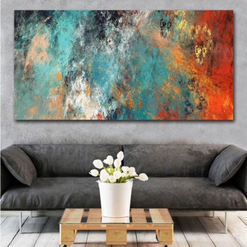 Abstract Cloud Colors - Canvas Veggkunst Maleri | Skanto