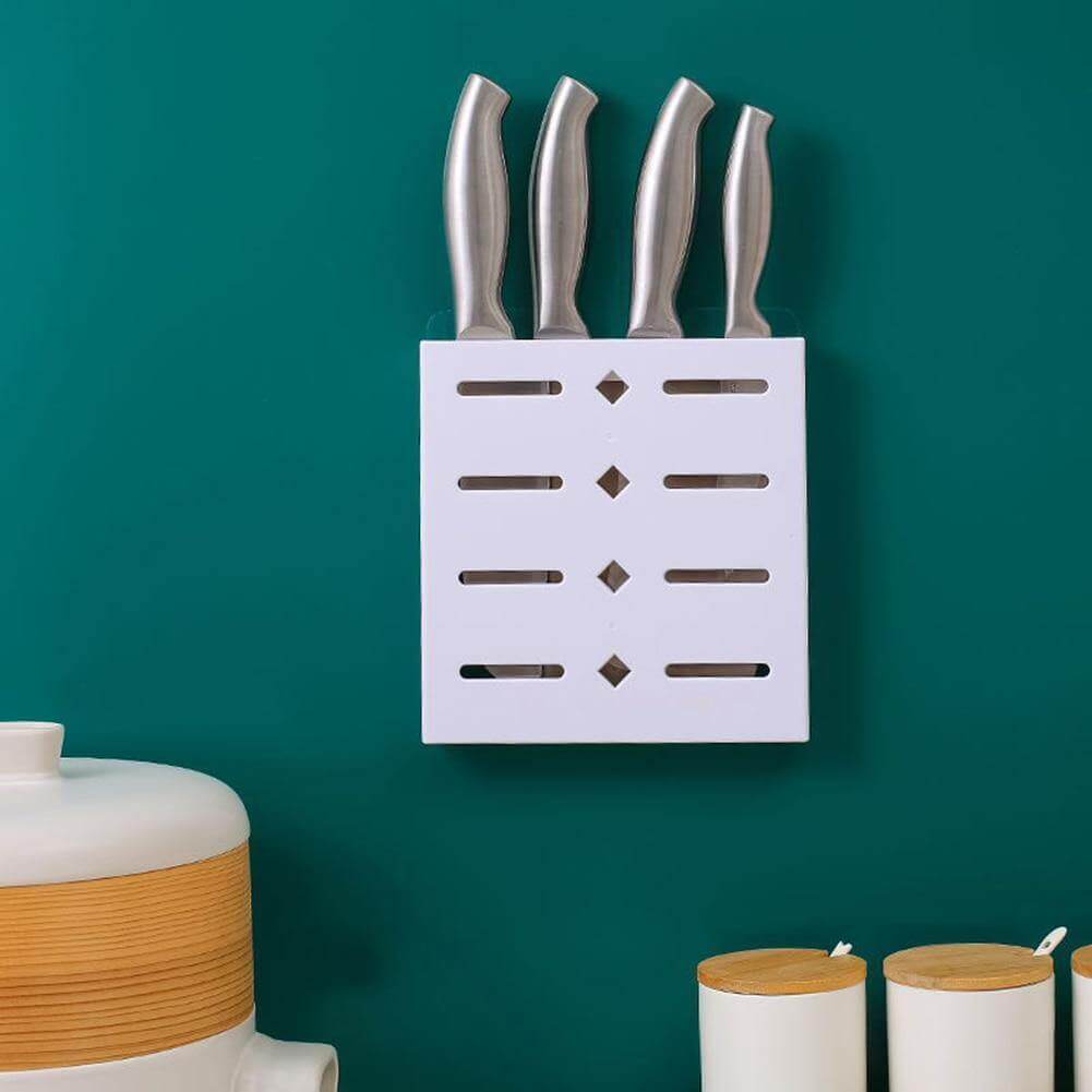 2PCS Firkantet Pastell Mavi Veggmontert Knivorganisator | Skanto