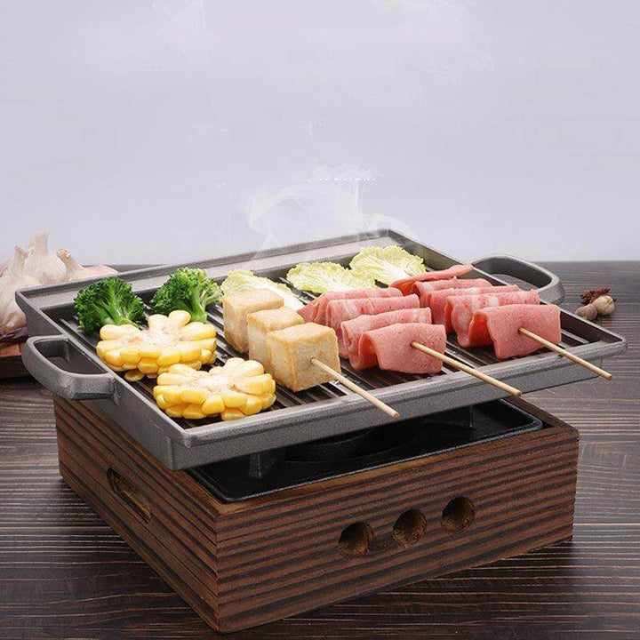 Røykfri Bærbar Japansk Ikke-Klebende BBQ Grill | Skanto