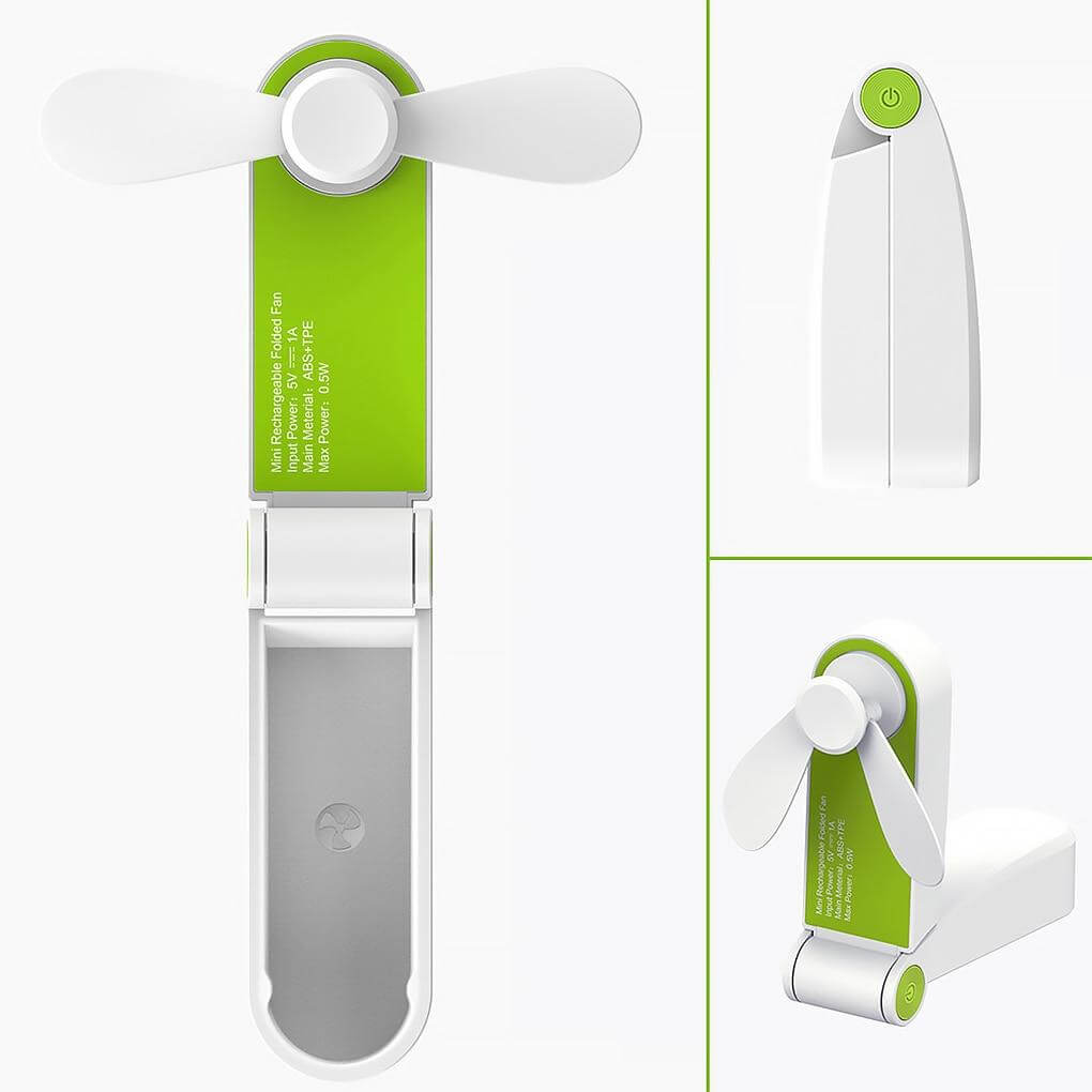 Oppladbar bærbar sammenleggbar mini vifte | Skanto