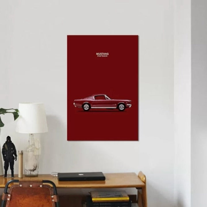 Ford Mustang Fastback - Lerret Veggkunst Maleri
