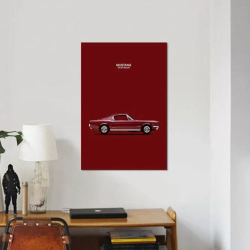 Ford Mustang Fastback - Lerret Veggkunst Maleri