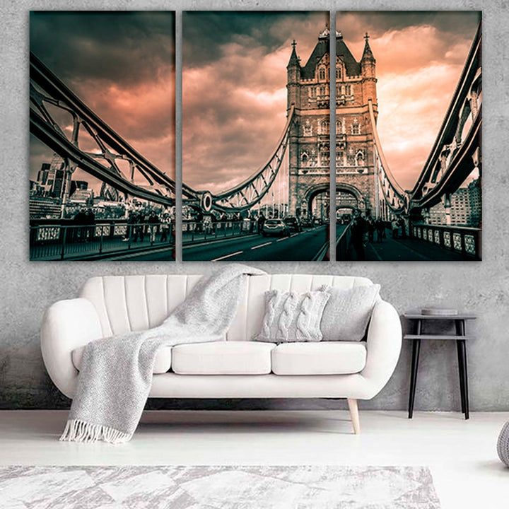 London Tower Bridge - Lerret Veggkunst Maleri