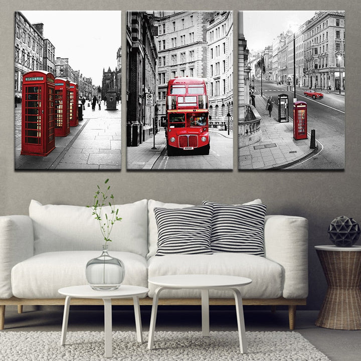 London Gate Street - Lerret Veggkunst Maleri