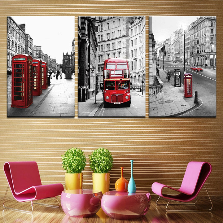 London Gate Street - Lerret Veggkunst Maleri