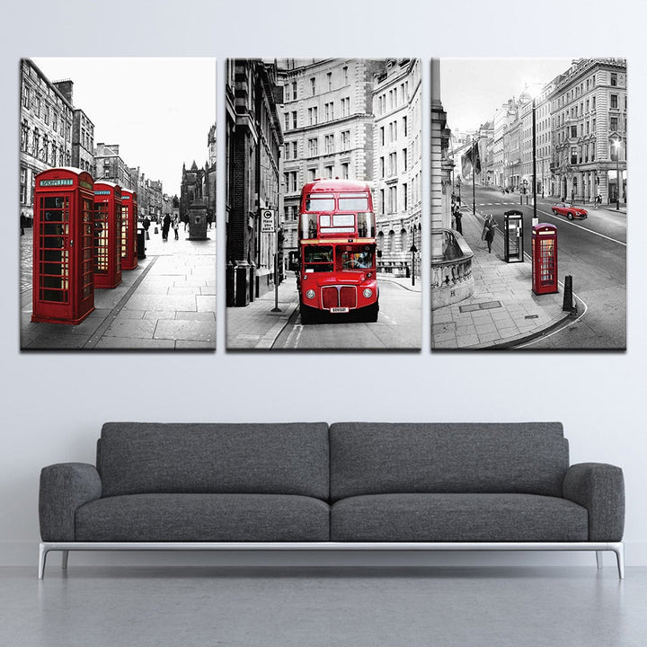 London Gate Street - Lerret Veggkunst Maleri