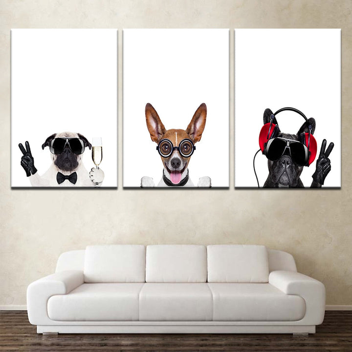 Doggy DJ - Lerret Veggkunst Maleri