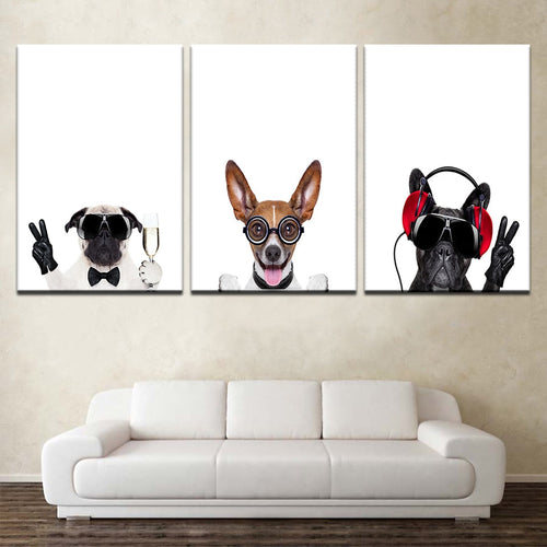 Doggy DJ - Lerret Veggkunst Maleri