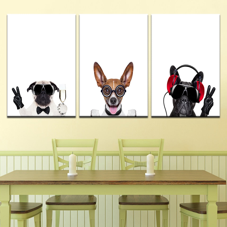 Doggy DJ - Lerret Veggkunst Maleri