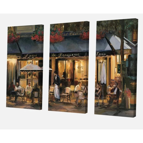 French Corner Cafe - Lerret Veggkunst Maleri