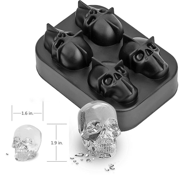 3D Gothic Skull Isbit Maker | Skanto