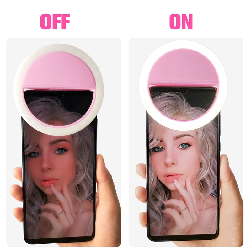Bærbar Selfie Ring Lys - GlowSnap | Skanto