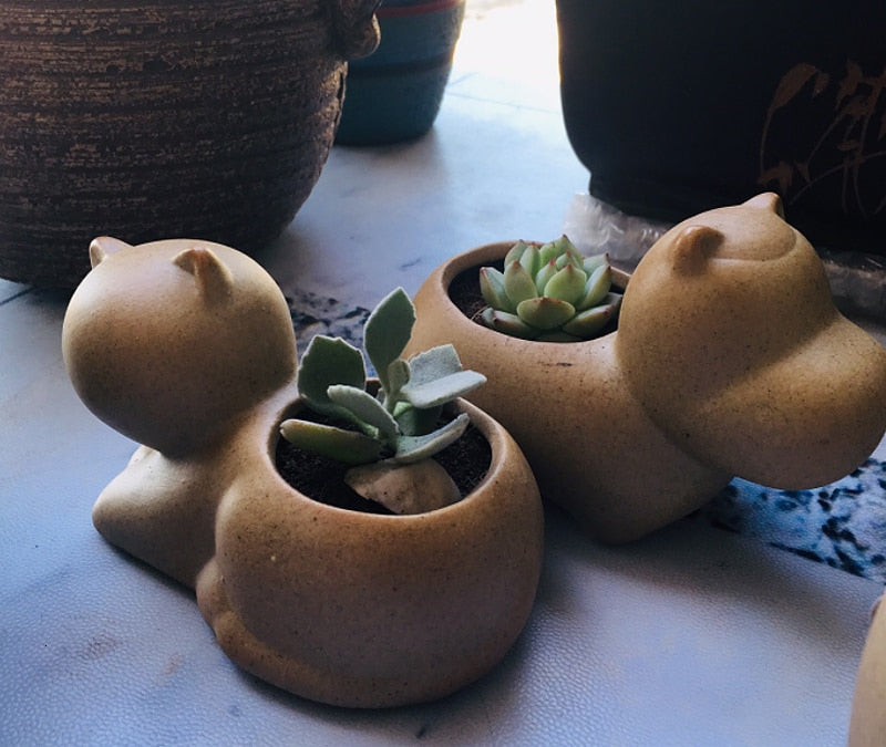 Elefant Minimalistisk Keramikk Blomsterpotte | Skanto