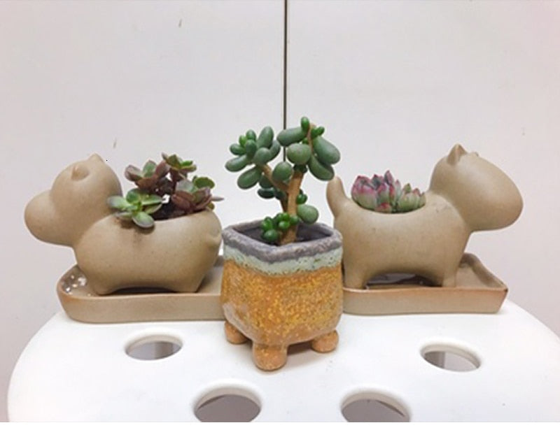 Elefant Minimalistisk Keramikk Blomsterpotte | Skanto