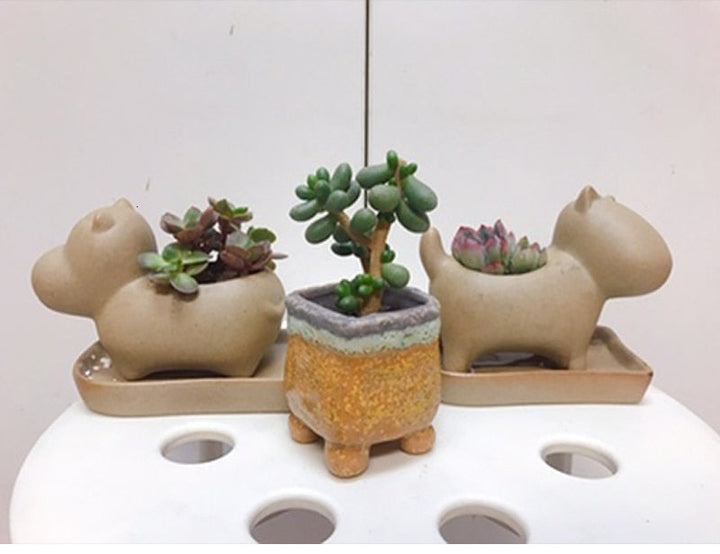 Elefant Minimalistisk Keramikk Blomsterpotte | Skanto
