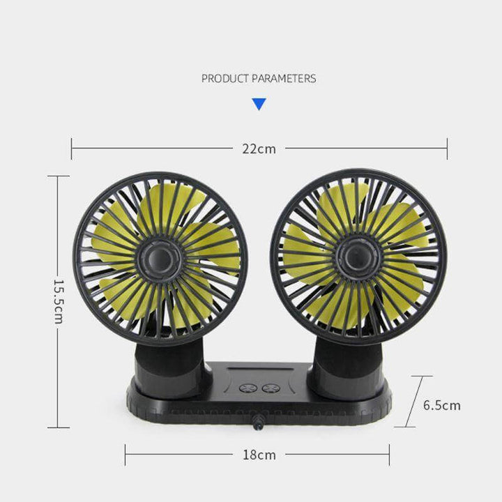 Universell justerbar USB dobbel vifte | Skanto