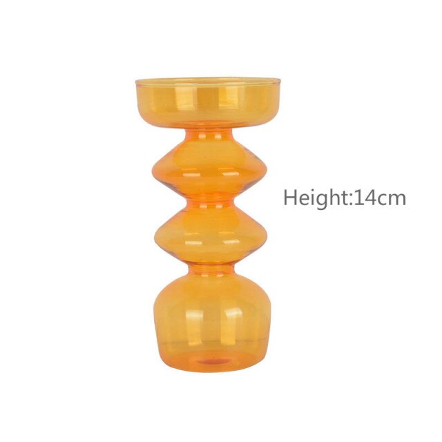 Moderne Glass Kandelaber-Orange | Skanto