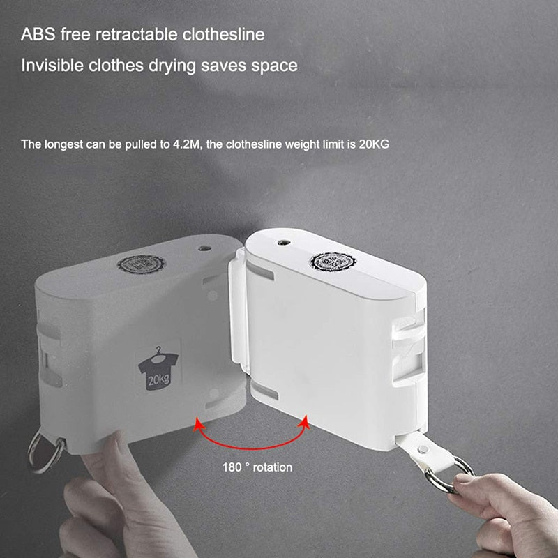 Punch-Free InvisiSkantoe RetractaSkantoe Tørkesnor