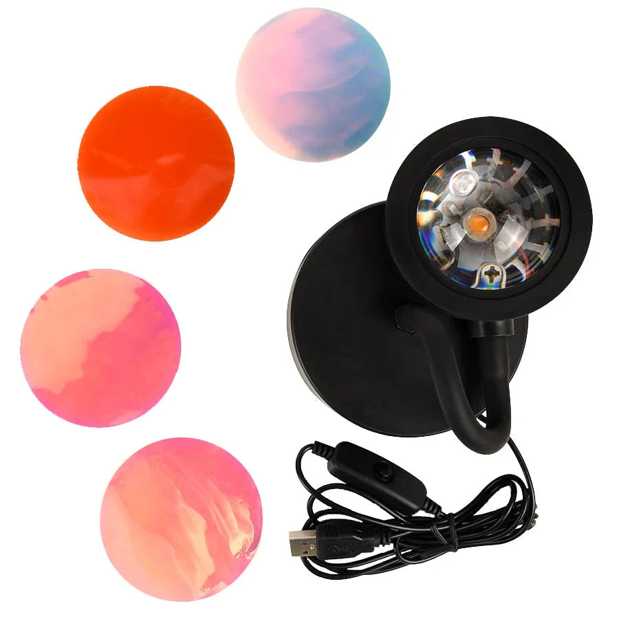 Sunset lampe med 4 farger - GlowSphere | Skanto