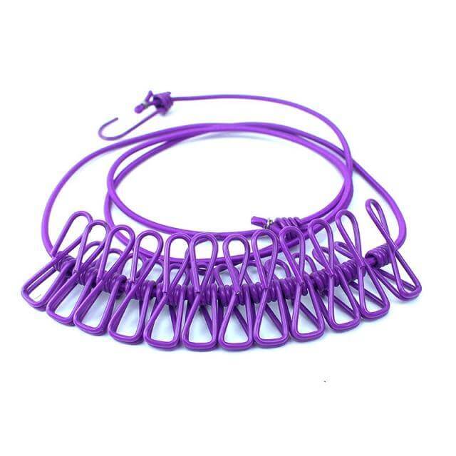 Bærbar Enkel Tørr Vindbeskyttet Reise Camping Tørkesnor | Skanto